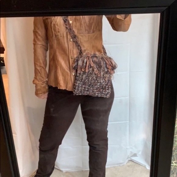 Hand Made Woven Bag Brown Tones One of A  Kind - Picture 7 of 7